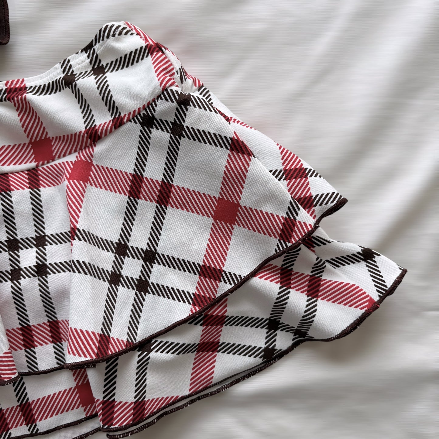 M size•Red & white plaid bikini Set
