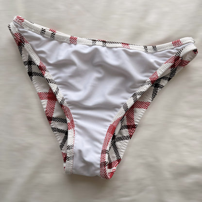 M size•Red & white plaid bikini Set