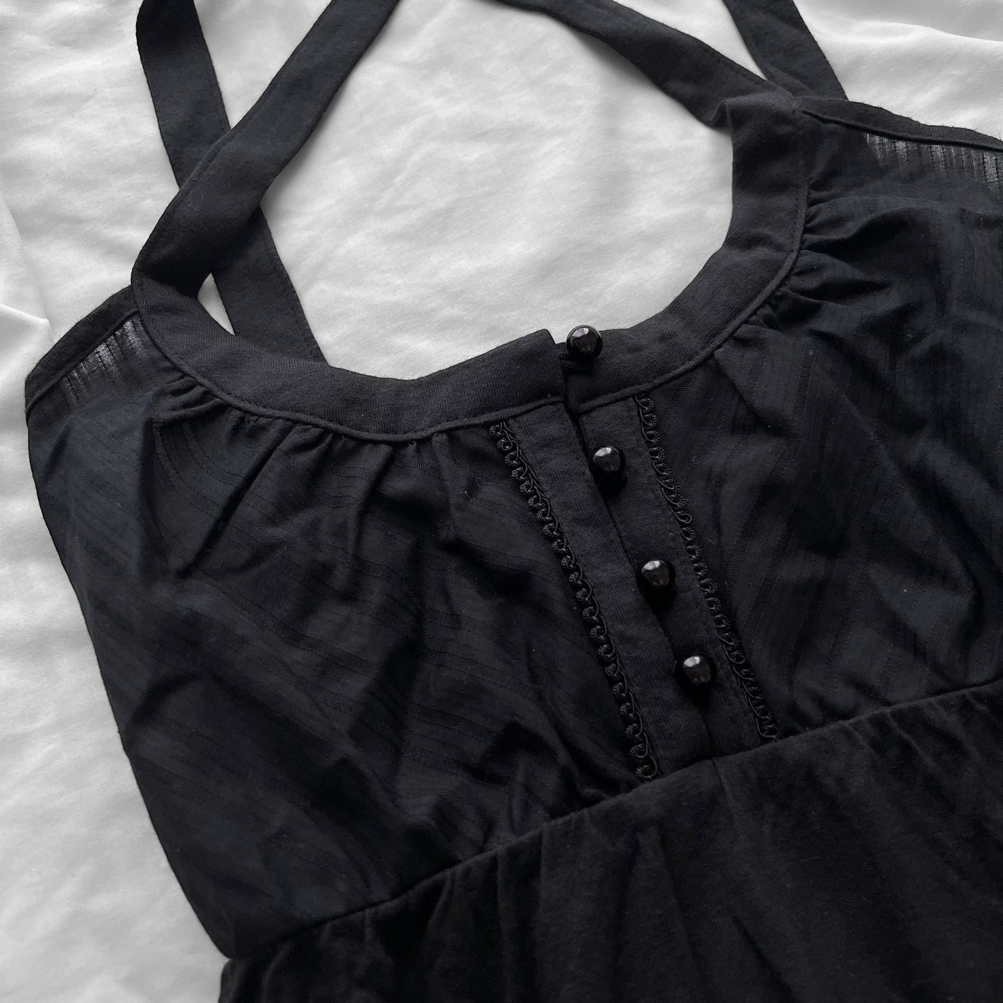 Black babydoll tank