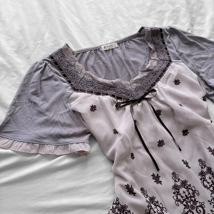 ‘Axes Femme’ Flowy Purple Top