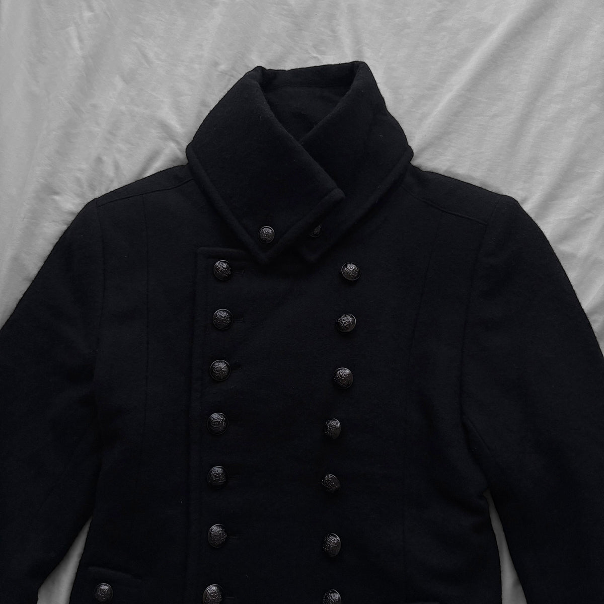 Black Napoleon Peacoat Coat