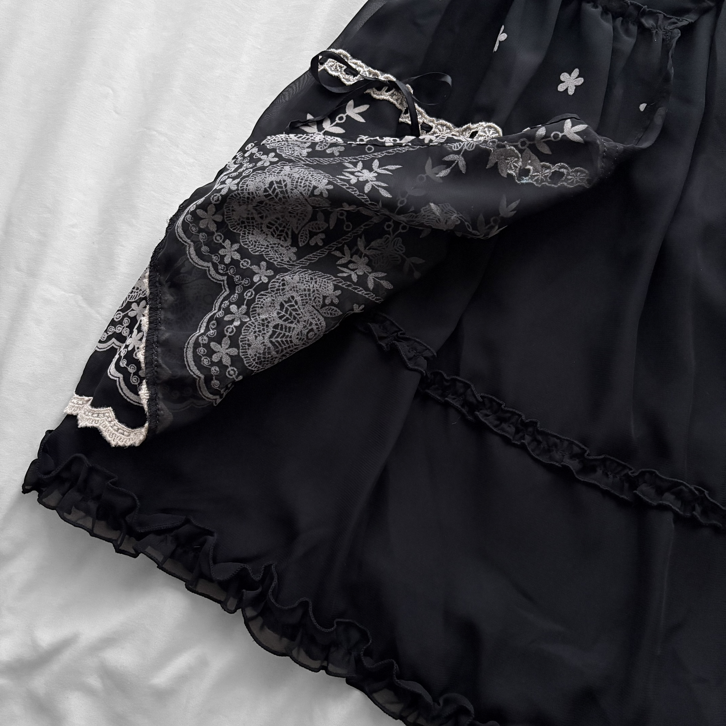 ‘Axes Femme’ Black Frilly Skirt
