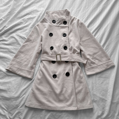 Cream PeaCoat High Neck