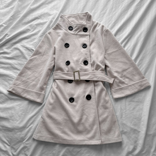 Cream PeaCoat High Neck