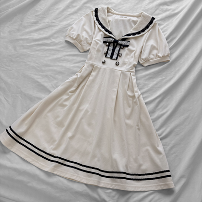 ‘Axes Femme’ Creamy Sailor Dress