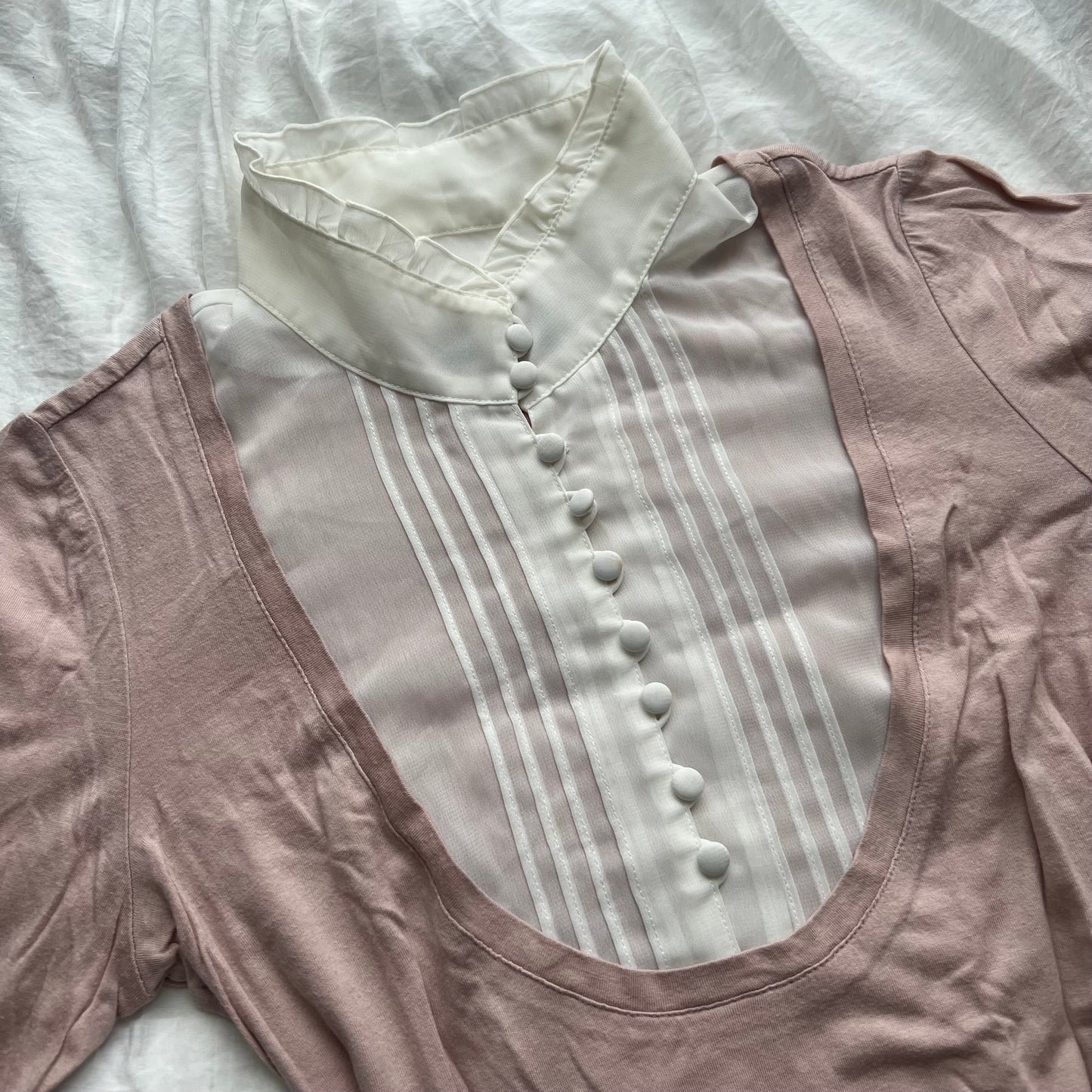Milkmaid pale pink top