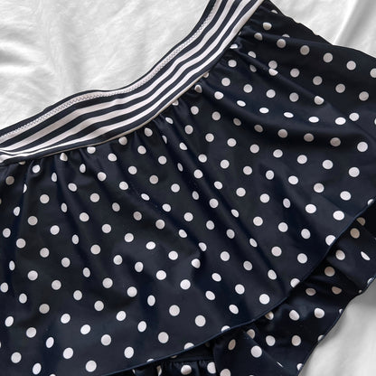 L size•Navy dots & stripes bikini Set
