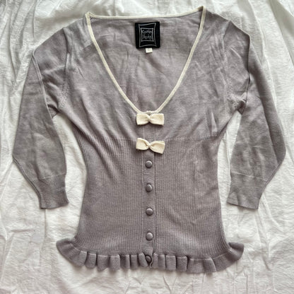 Lilac frilly cardigan