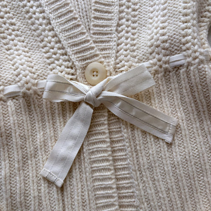Abercrombie Cream Knit Hooded Cardigan