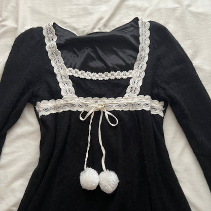 Pompom winter dress