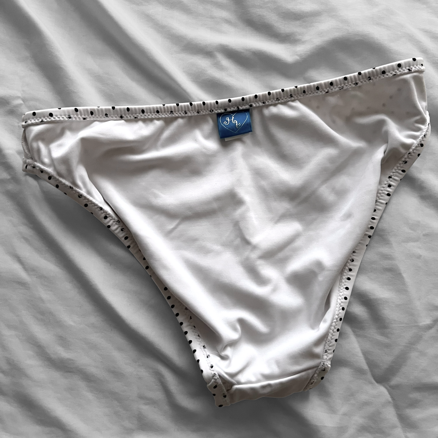 L size•White polka dots bikini Set