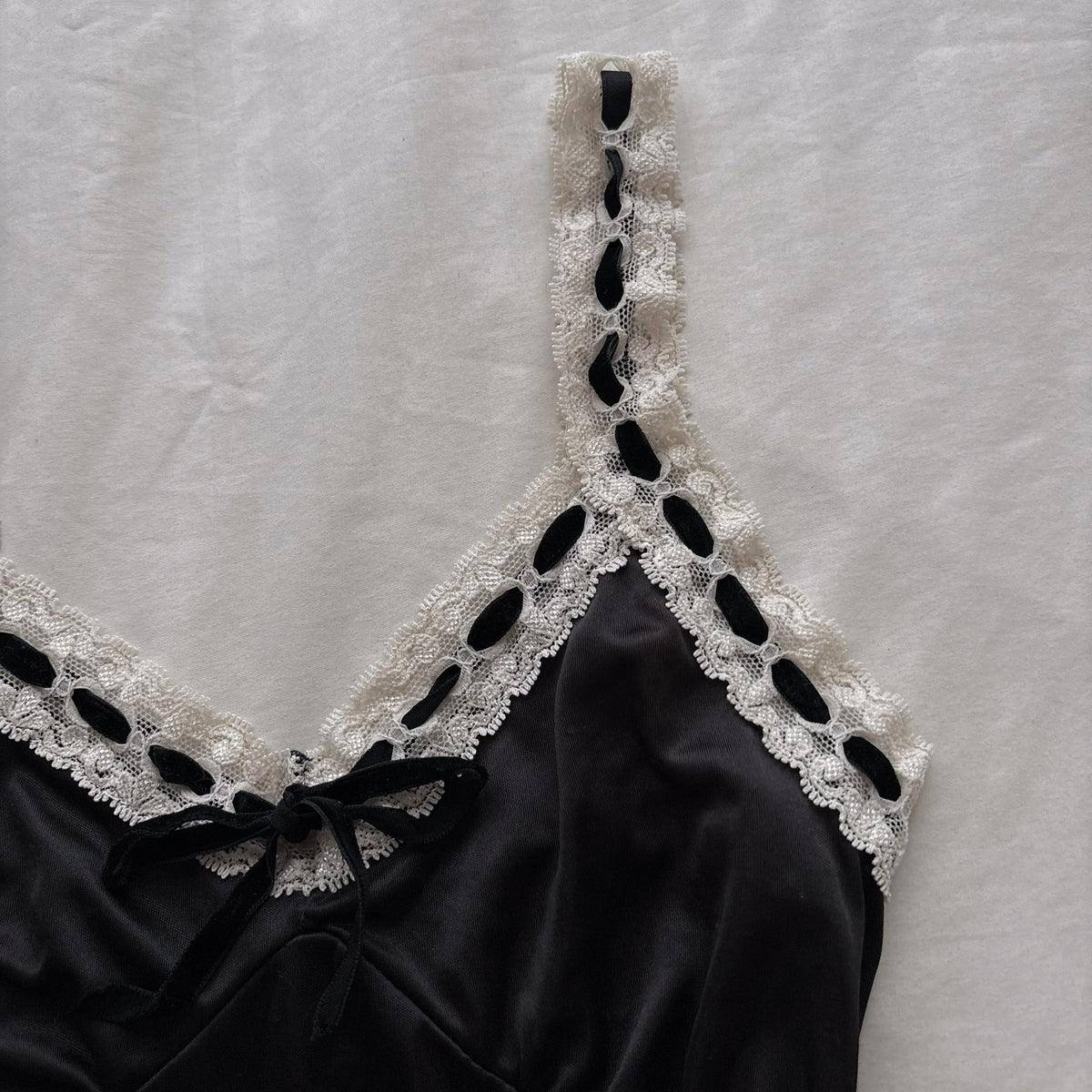 Black & White Lace Camisole