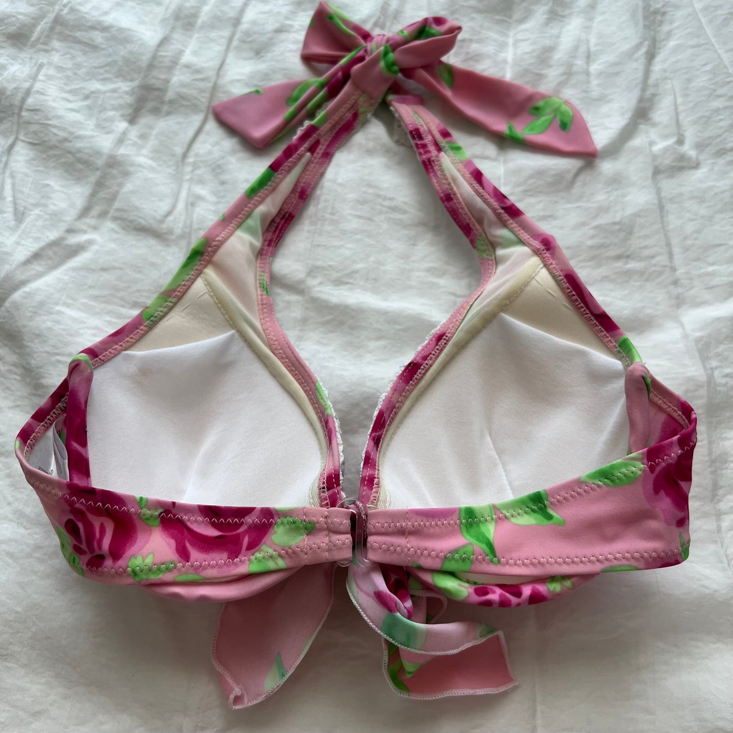 Pink Floral lace bikini set