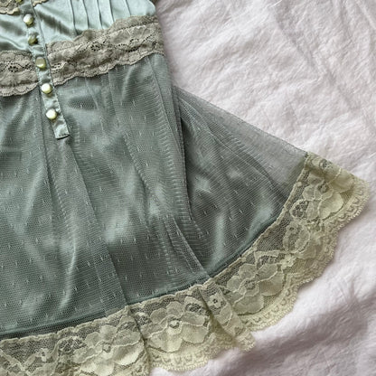 Sage lace cami