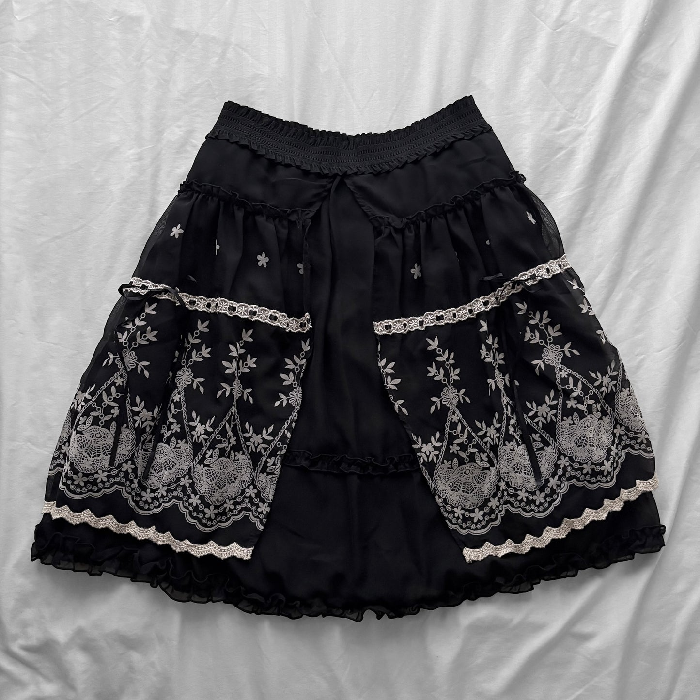 ‘Axes Femme’ Black Frilly Skirt
