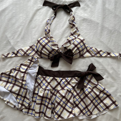 Plaid bikini set