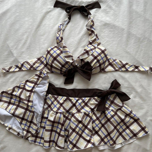 Plaid bikini set