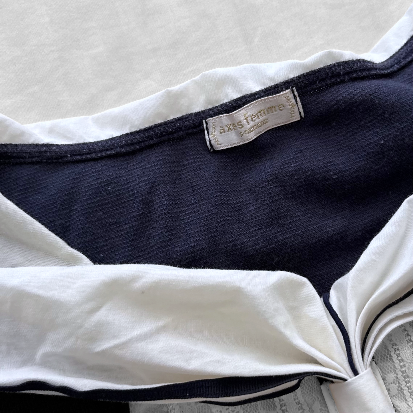 ‘Axes Femme’ Dark Navy Sailor Top