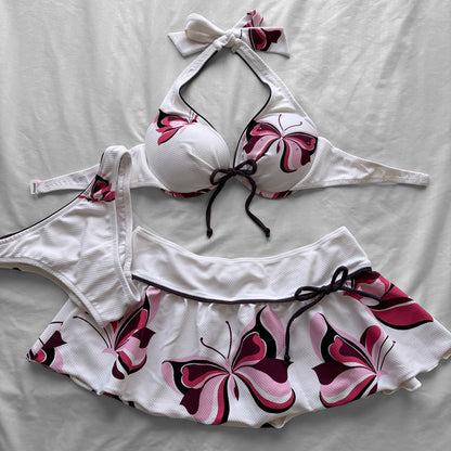 M size•Butterfly Rhinestone Y2K bikini Set