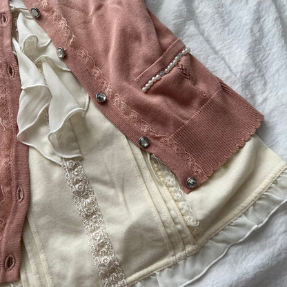 Cute cardigan & top set