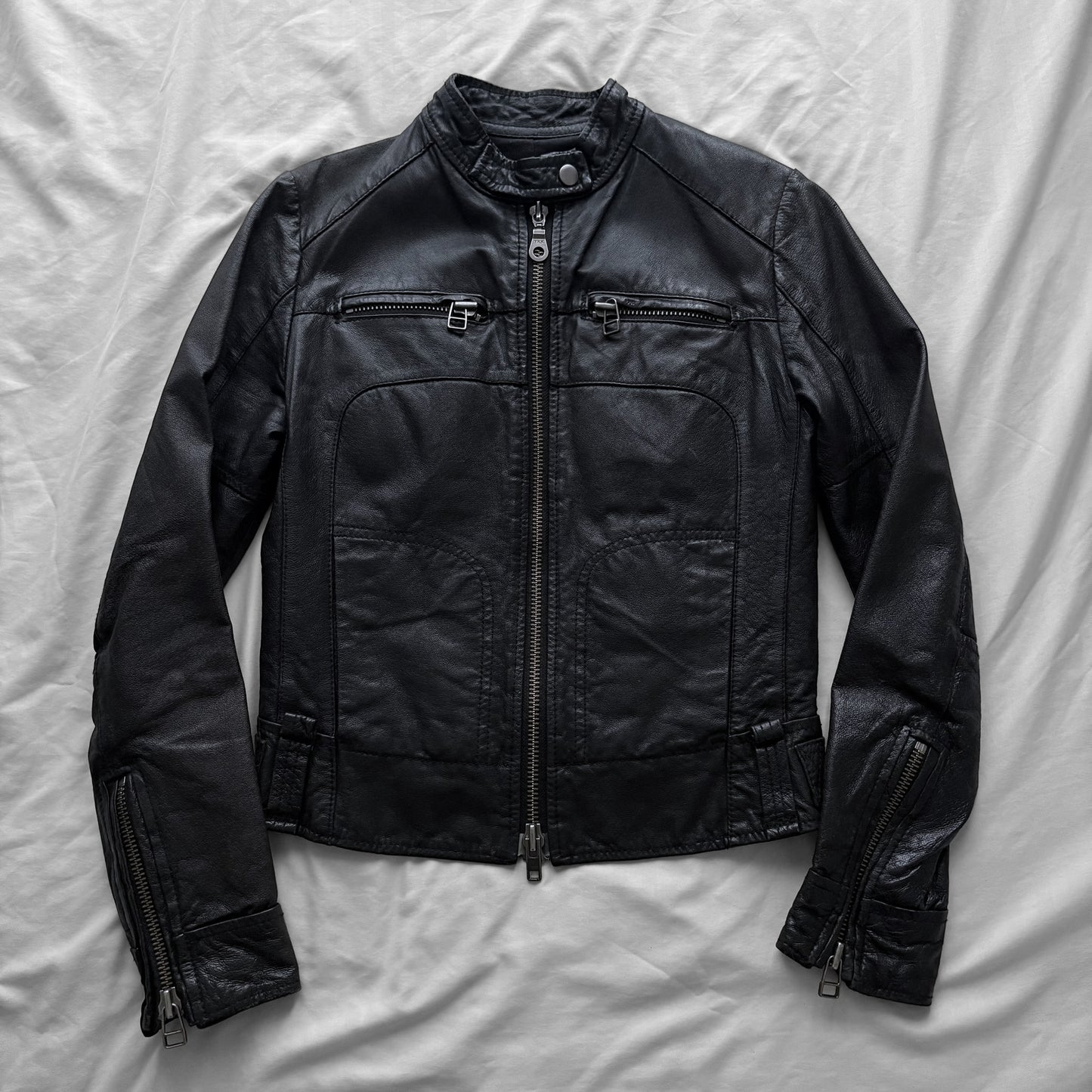 Black Leather Biker Jacket