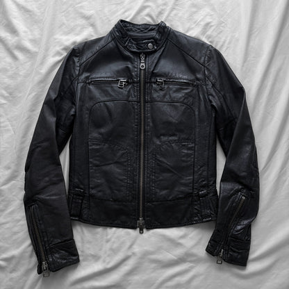 Black Leather Biker Jacket