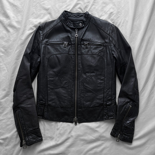 Black Leather Biker Jacket