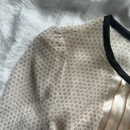 Black ribbon babydoll top