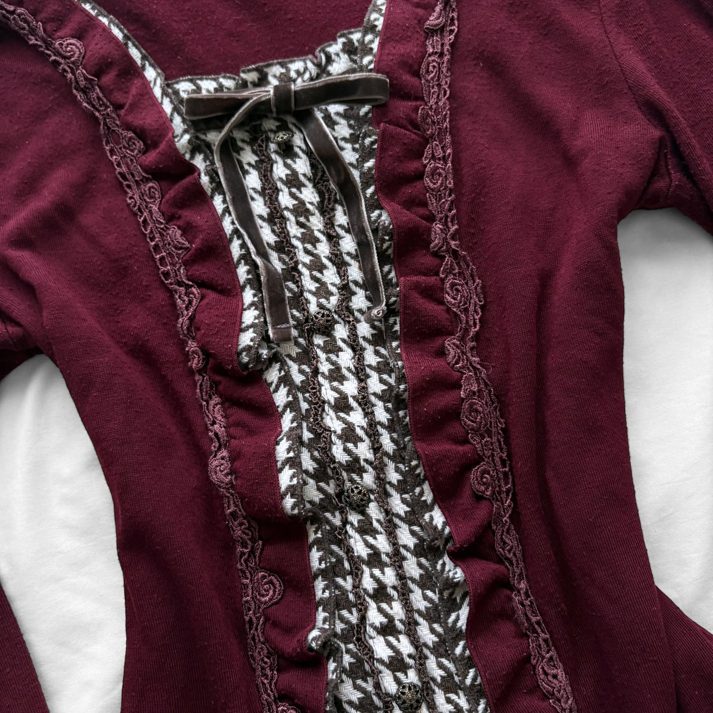 ‘Axes Femme’ Burgundy Layers Top