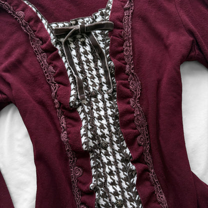 ‘Axes Femme’ Burgundy Layers Top