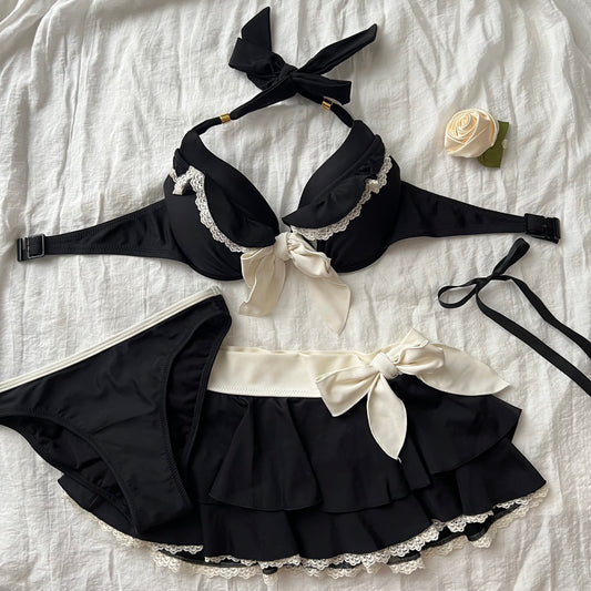 Black lace bikini set