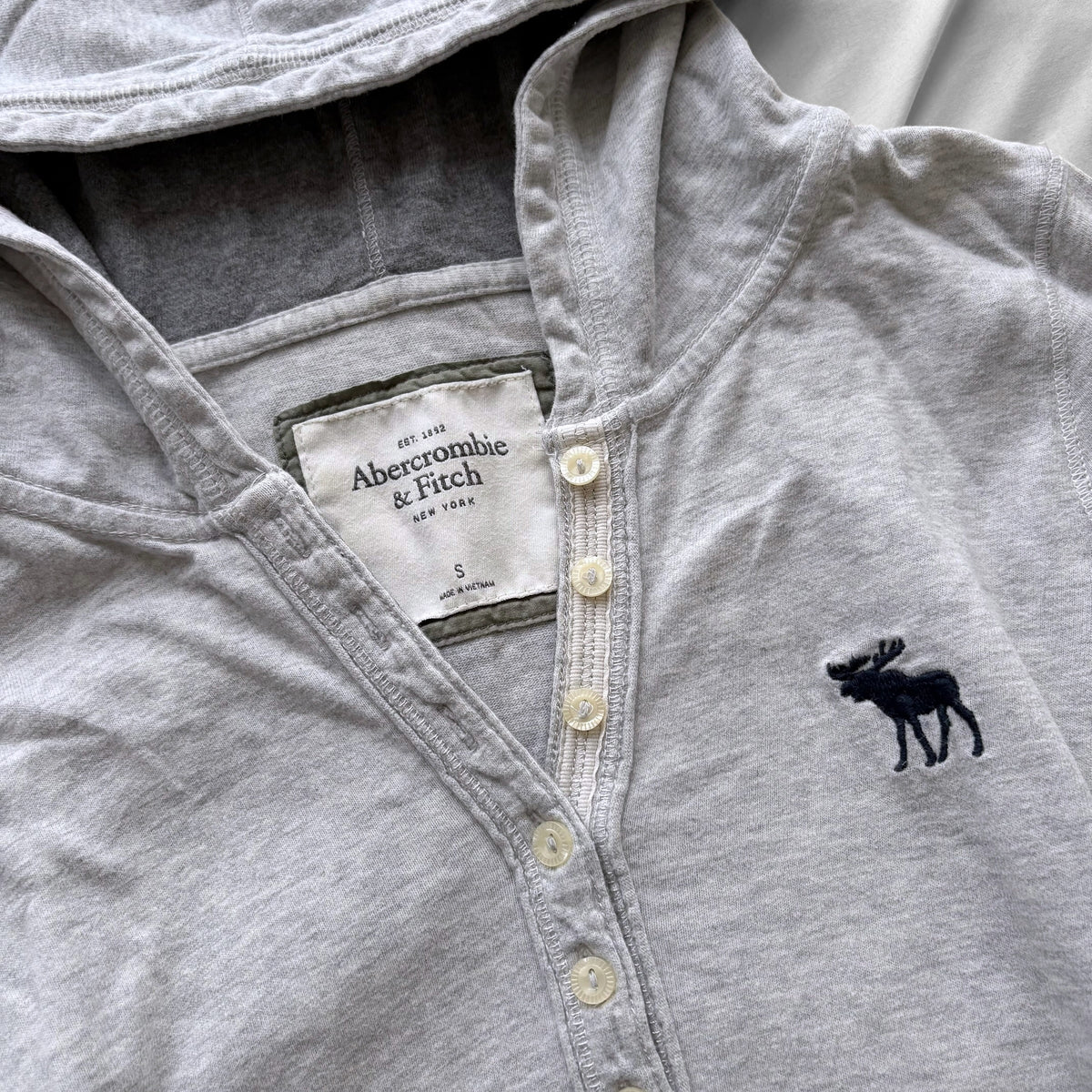 Abercrombie & Fitch Gray Hooded Top