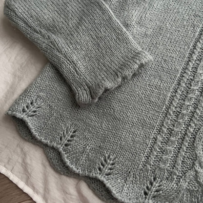 Gray ribbon Sweater