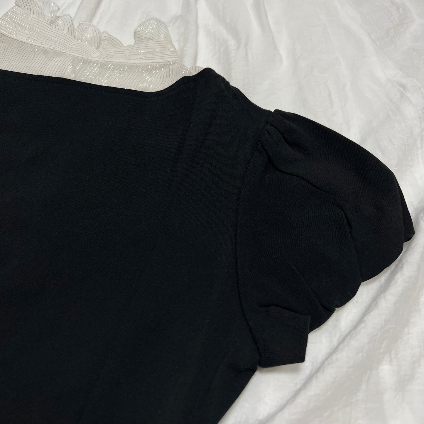 Black layered lace top