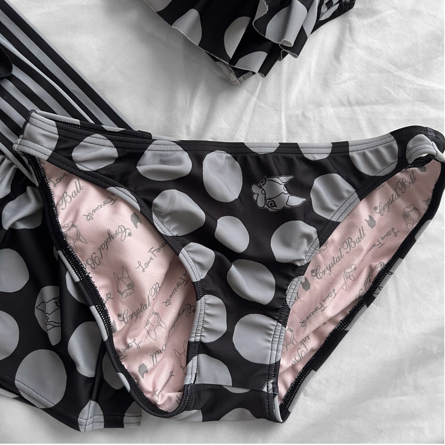 Black & grey dots bikini Set