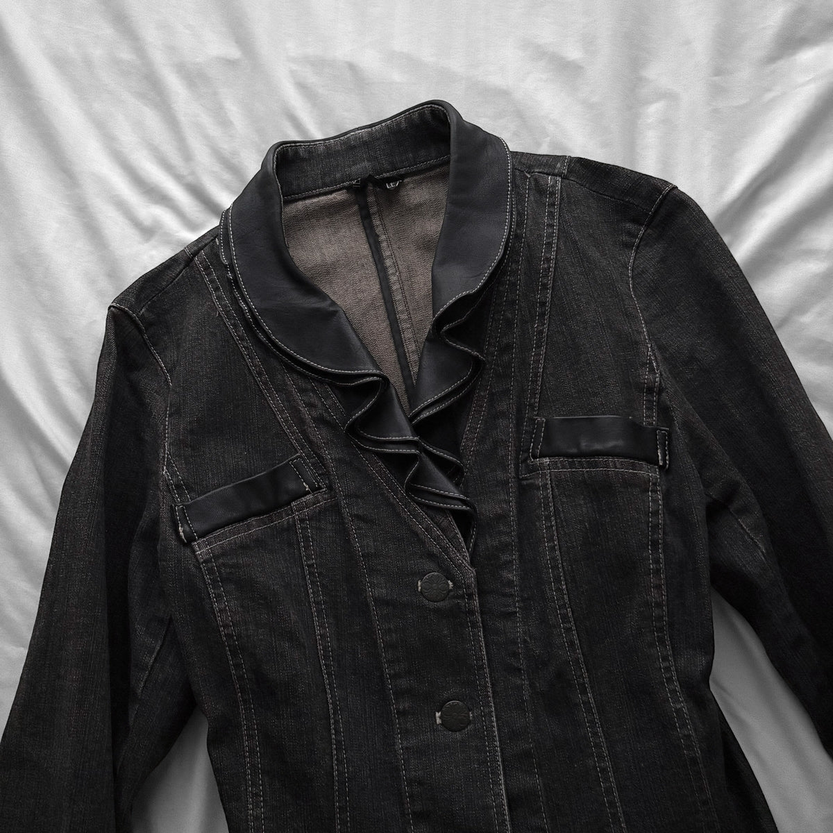 Dark Denim Frilly Jacket