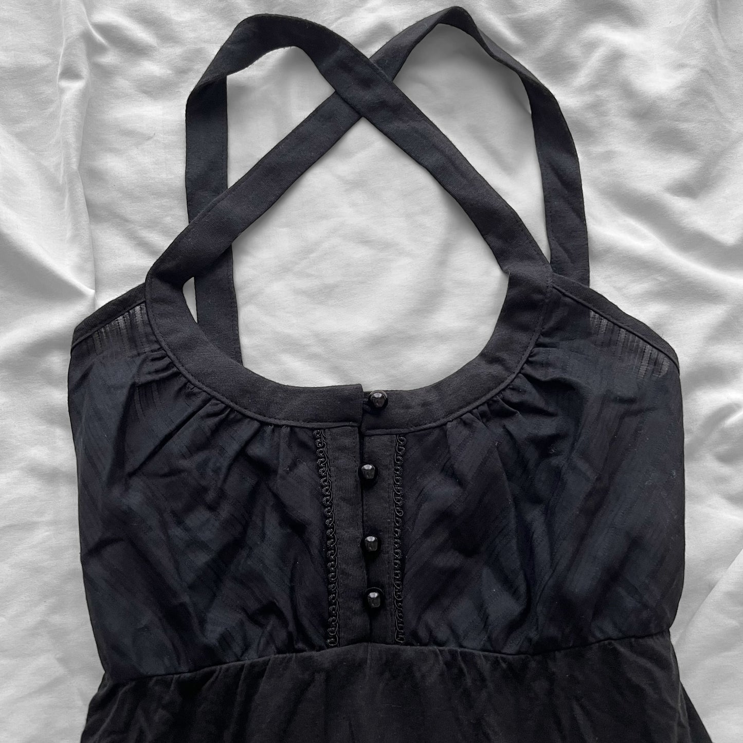 Black babydoll tank