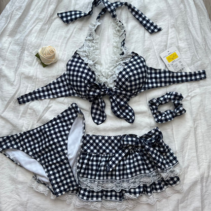 Dark Navy lace bikini set