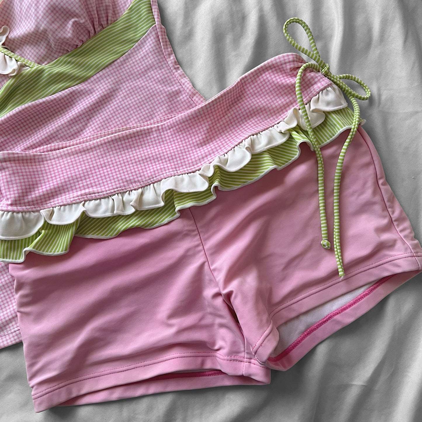 XL size•Adorable Pink & Green bikini Set