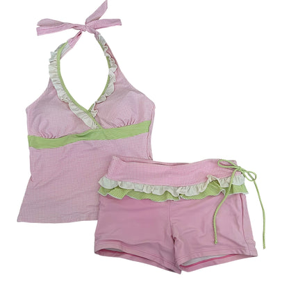 XL size•Adorable Pink & Green bikini Set
