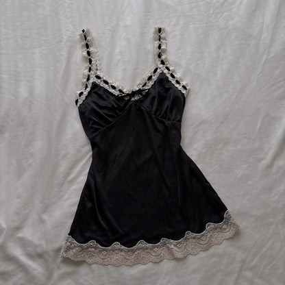 Black & White Lace Camisole