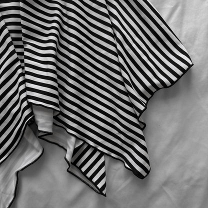 M size•Black & white stripes 4-piece bikini Set
