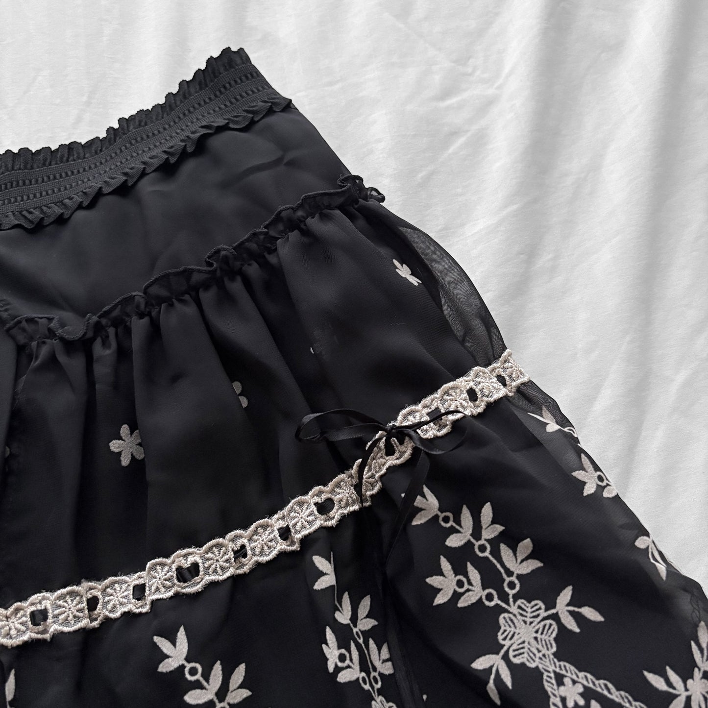 ‘Axes Femme’ Black Frilly Skirt