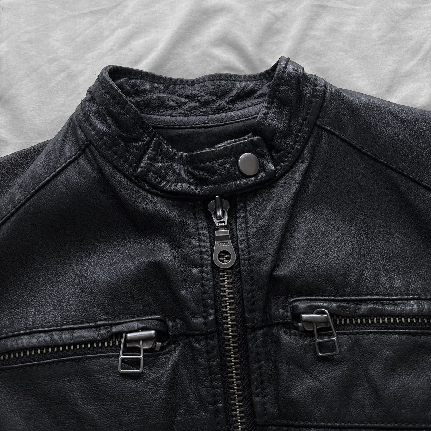 Black Leather Biker Jacket