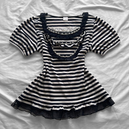 ‘Axes Femme’ Striped Top