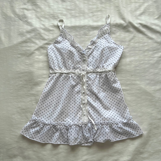 Polka dots lace cami