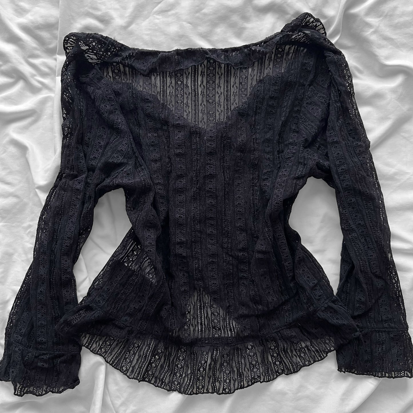 Lace ribbon cardigan