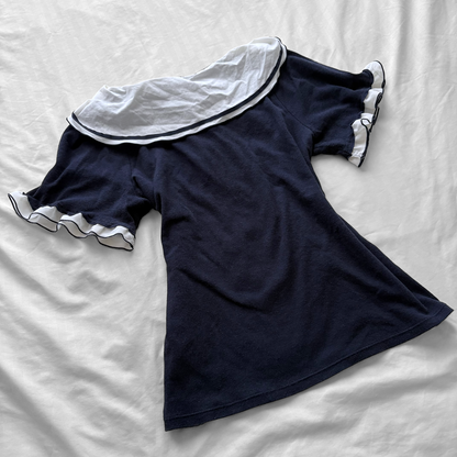 ‘Axes Femme’ Dark Navy Sailor Top